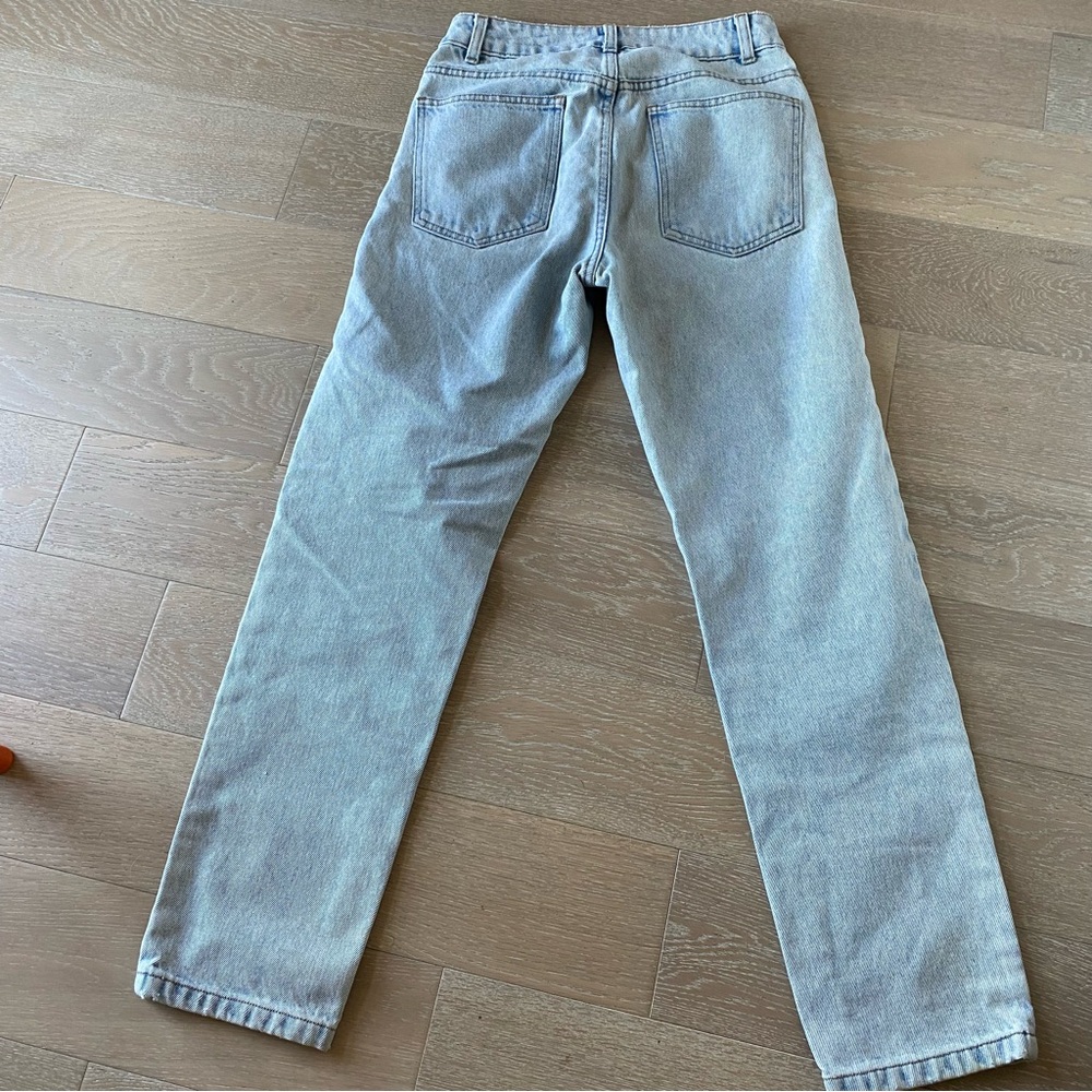 NEED Supply Straight Leg High Rise Jeans Size 27 Light Wash Denim Made in USA - Picture 10 of 10